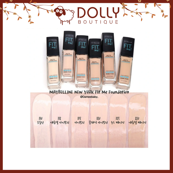 Kem Nền Maybelline Fit Me Matte Poreless Foundation 115