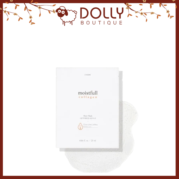 Mặt Nạ Giấy Etude House Moistfull Collagen Deep Sheet Mask 37ml - White Lupin