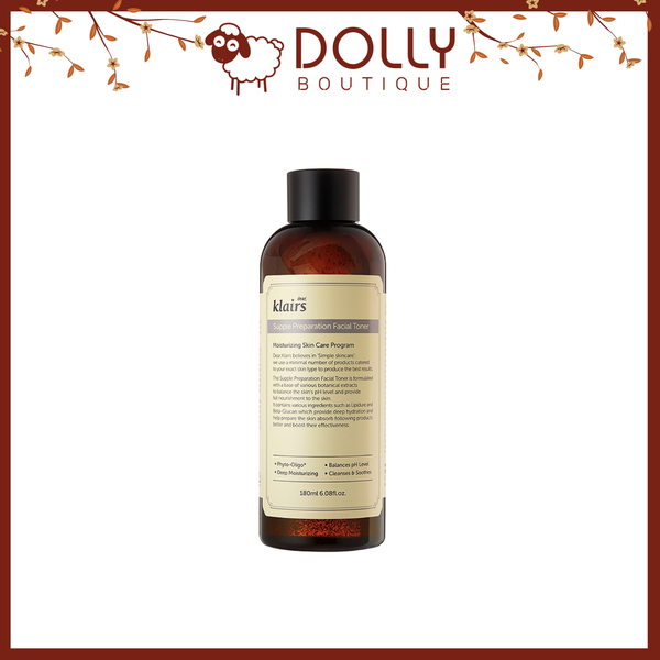 Nước hoa hồng Có Mùi Klairs Supple Preparation Toner 180ml NK