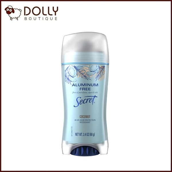 Lăn Khử Mùi Không Muối Nhôm Secret Aluminum Free Deodorant 68g