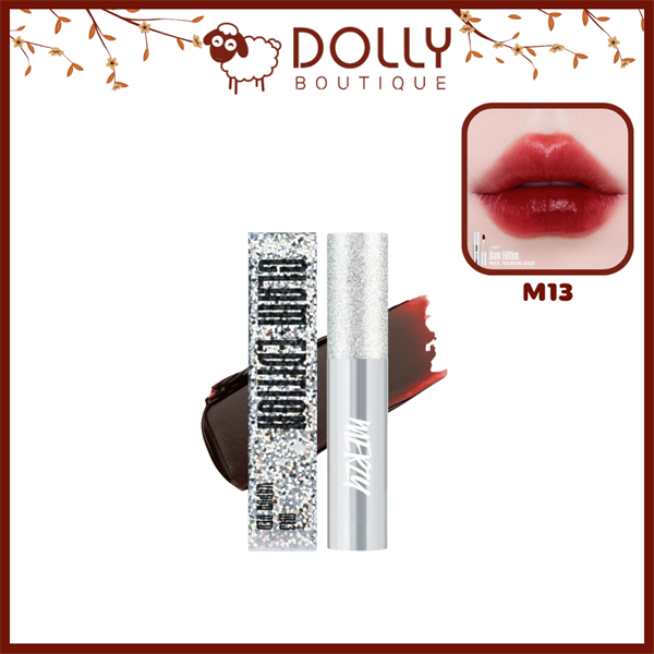 Son kem lì Merzy Mellow Tint Glam Edition M13 Vapor Red 4g, màu đỏ rực rỡ quyến rũ, chất son mịn mượt, lâu trôi.