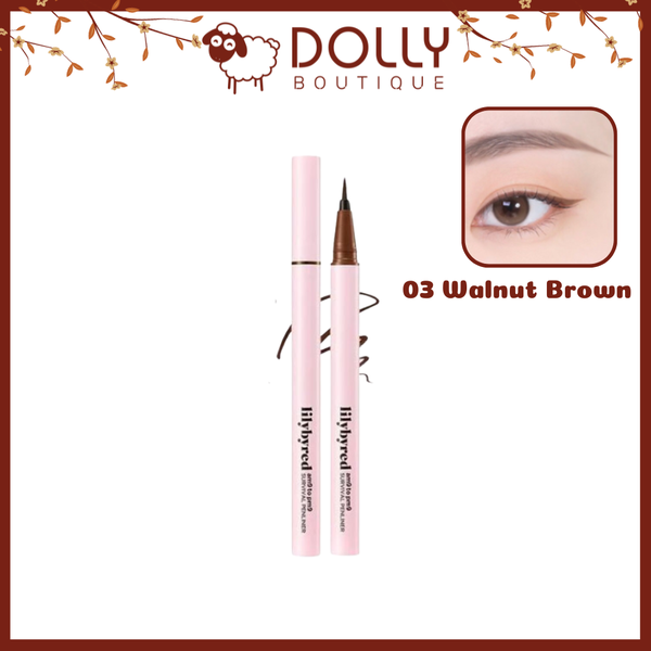 Bút Kẻ Mắt Nước Siêu Mảnh, Chống Trôi Lilybyred Am9 To Pm9 Survial Penliner - 03 Walnut Brown