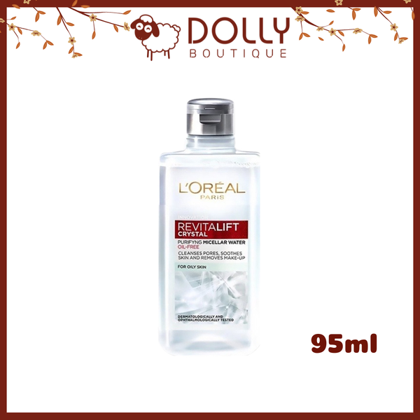 Nước Tẩy Trang L'Oréal Revitalift Crystal Purifying Micellar Water ( Làm Sạch Sâu Cho Da Dầu ) - 95ml