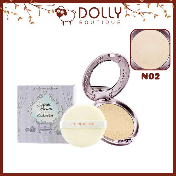 Phấn Phủ Etude House Secret Beam Powder Pact #N02 Light Pearl Beige (Tone Sáng)