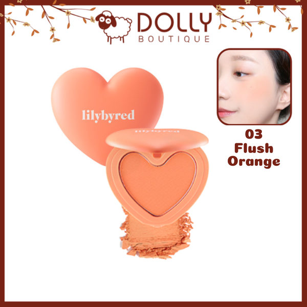 Phấn Má Hồng Lilybyred New Luv Beam Cheek #03 Flush Orange (Tông Cam) - 4.7g