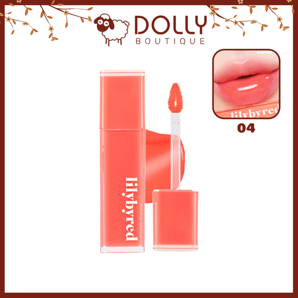 Son Tint Bóng Lilybyred Bloody Liar Coating Tint #04 Shy Peach ( Hồng San Hô ) - 4g