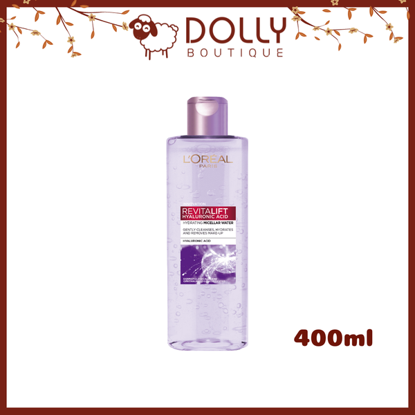 Nước Tẩy Trang Làm Sạch Và Dưỡng Ẩm L'Oreal Revitalift Hyaluronic Acid Hydrating Micellar Water - 400ml