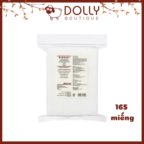 Bông Tẩy Trang Muji Cut Cotton Nhật 165 miếng