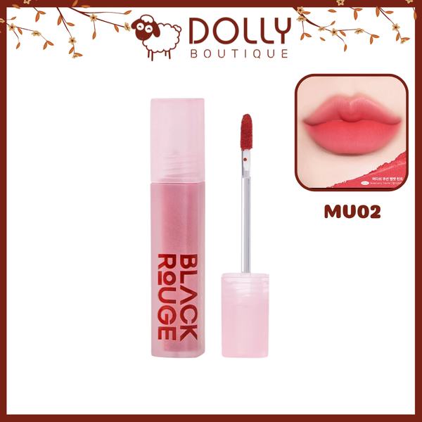 Son Kem Lì Black Rouge Mudissh Cushion Velvet #MV02 - Strawberry Mochi (Hồng Dâu)