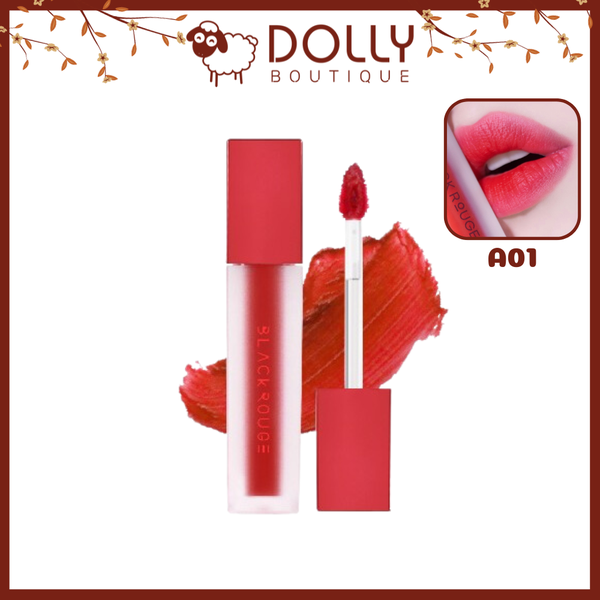 Son Kem Lì Black Rouge Air Fit Velvet Tint #A01 Strawberry Red ( Màu Đỏ Dâu ) - 4.5g