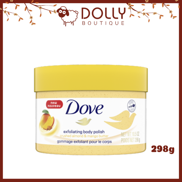 Tẩy Da Chết Cơ Thể Xoài Và Bơ Hạnh Nhân Dove Crushed Almond & Mango Butter Exfoliating Body Polish - 298g