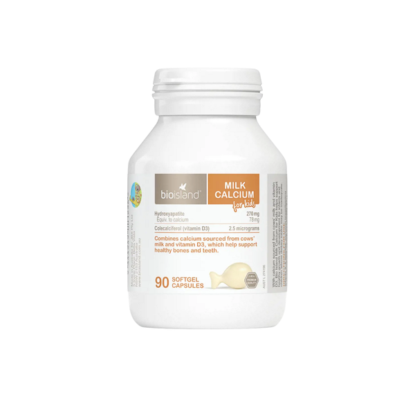 Viên bổ sung canxi cho trẻ BIOISLAND Milk Calcium For Kids L/90V