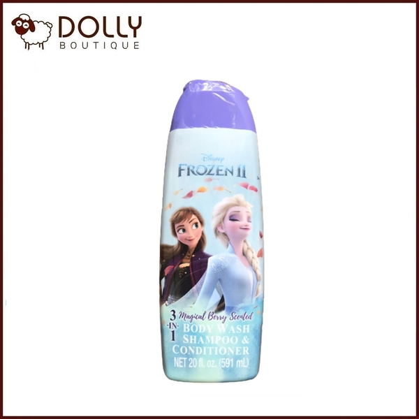 Sữa Tắm Disney Frozen 3-in-1 Body Wash Shampoo Conditioner Frosted Berry Scent, 20.0 FL OZ