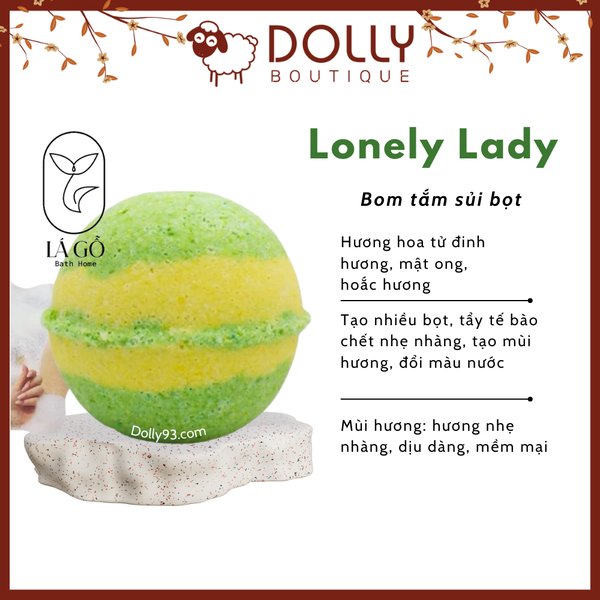 Bom Tắm Tạo Bọt Lá Gỗ Bath Home Bubble Bath Bomb Lonely Lady 200g