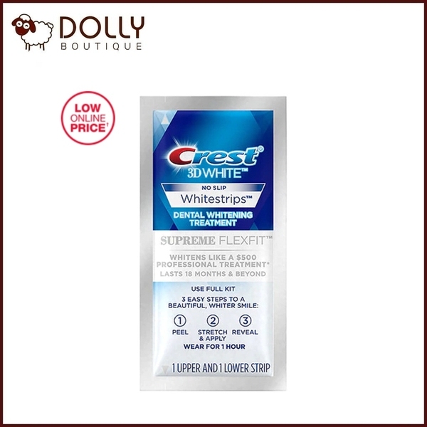 Miếng Dán Trắng Răng Crest 3D White Whitestrips Supreme FlexFit Treatments