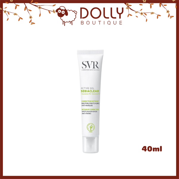 Kem dưỡng SVR Sebiaclear Active Gel 40ml, giảm mụn, kiểm soát dầu nhờn, làm mờ thâm và se khít lỗ chân lông.
