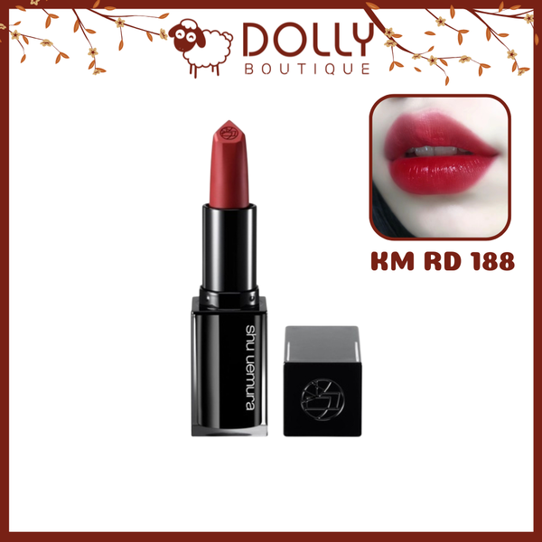 Son Thỏi Shu Kinu Satin KM RD 188 Night Camellia (Màu Đỏ Cổ Điển) - 3.3g