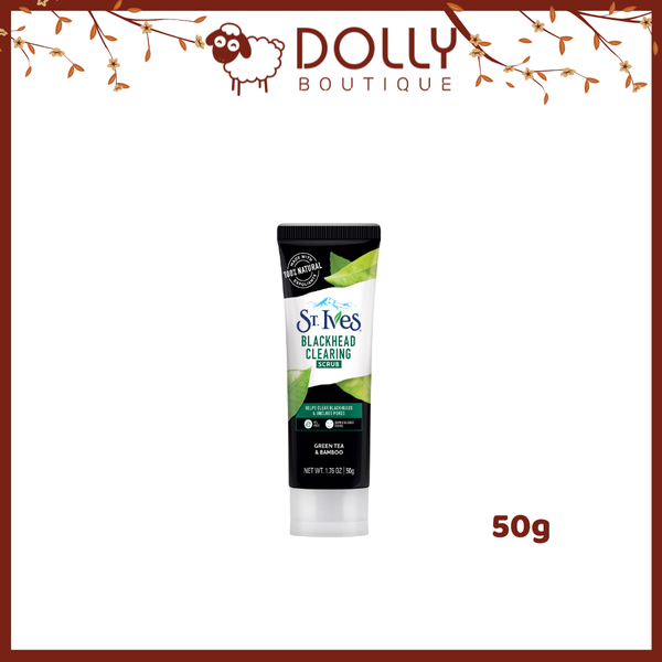 Sữa Rửa Mặt Tẩy Tẩy Da Chết St. Ives Blackhead Clearing Green Tea & Bamboo Scrub 50g