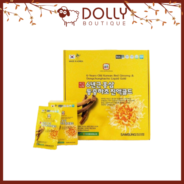 Nước Hồng Sâm Đông Trùng Hạ Thảo 6 Years-Old Korean Red Ginseng & Dongchunghacho Liquid Gold Samsung Biopharm Hàn Quốc