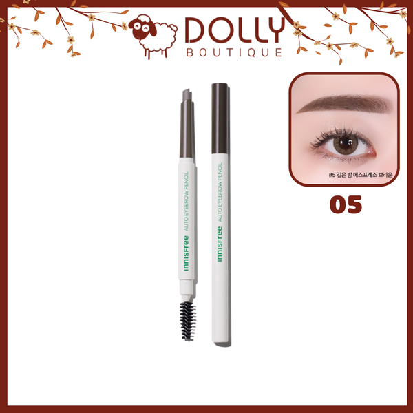Chì Kẻ Mày Innisfree Auto Eyebrow Pencil #05 Expresso Brown (Màu Nâu Tối) - 0,3g