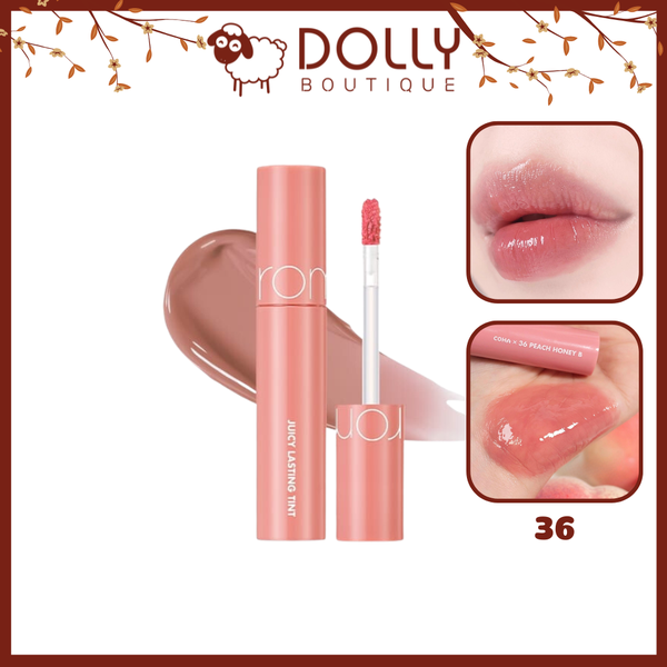 Son Tint Bóng Romand Juicy Lasting Tint Cohax36 Peach Honey (Màu Hồng Cam) 5.5g