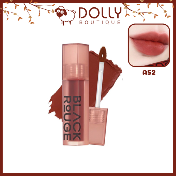Son Kem Lì Black Rouge Air Fit Velvet Tint  #A52 Cinnamon Brown ( Màu Nâu Trầm ) - 4.5ml