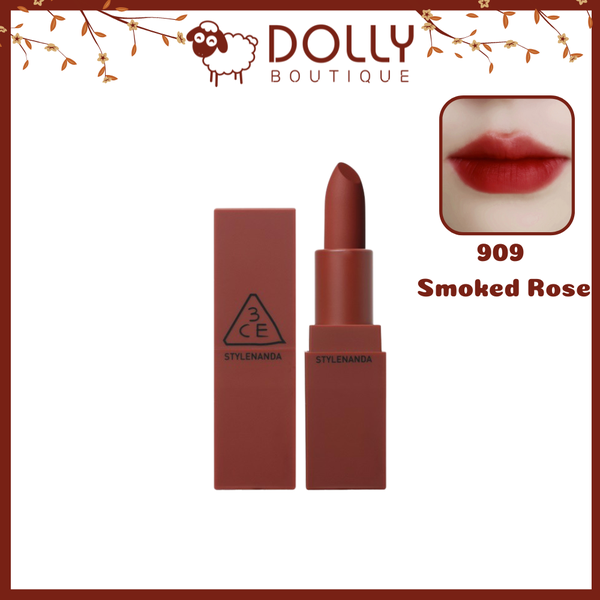 Son Thỏi Lì 3CE Mood Recipe Matte Lip Color #909 Smoked Rose (Màu Đỏ Gạch)