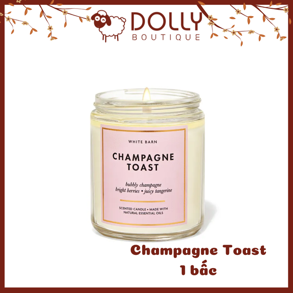 Nến Thơm 1 Bấc Bath & Body Works Champagne Toast Single Wick Candle 227g