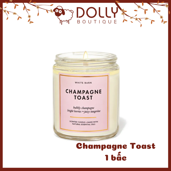 Nến Thơm 1 Bấc Bath & Body Works Champagne Toast Single Wick Candle 198g