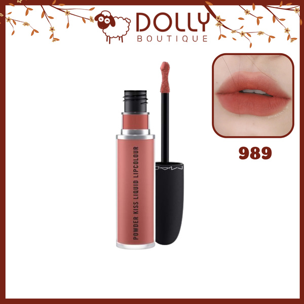 Son Kem Mac Powder Kiss Liquid Lipcolour - 989 Mull It over (Màu Cam Hồng Đất)