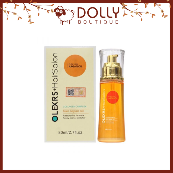 Dầu Dưỡng Tóc Olexrs Pure 100% Argan Oil Collagen Complex - 80ml