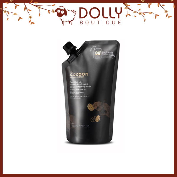 Túi Refill Tẩy Tế Bào Chết Toàn Thân Sạch Da Cocoon Dak Lak Coffee Body Polish -600ml