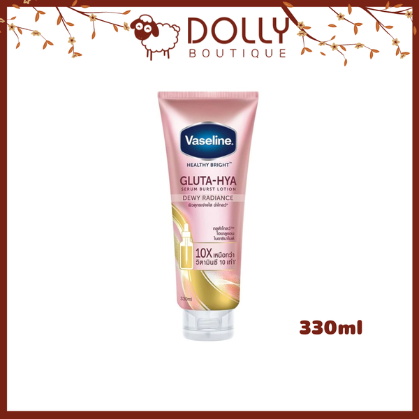 Sữa Dưỡng Thể Sáng Da Chuyên Sâu Ban Đêm Vaseline Gluta-Hya Serum Burst UV Lotion Dewy Radiance - 330ml