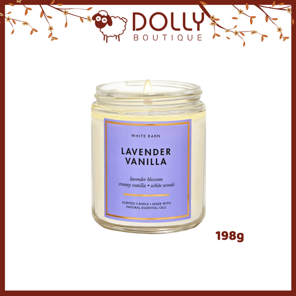 Nến Thơm 1 Bấc Bath & Body Works Lavender Vanilla Single Wick Candle 198g