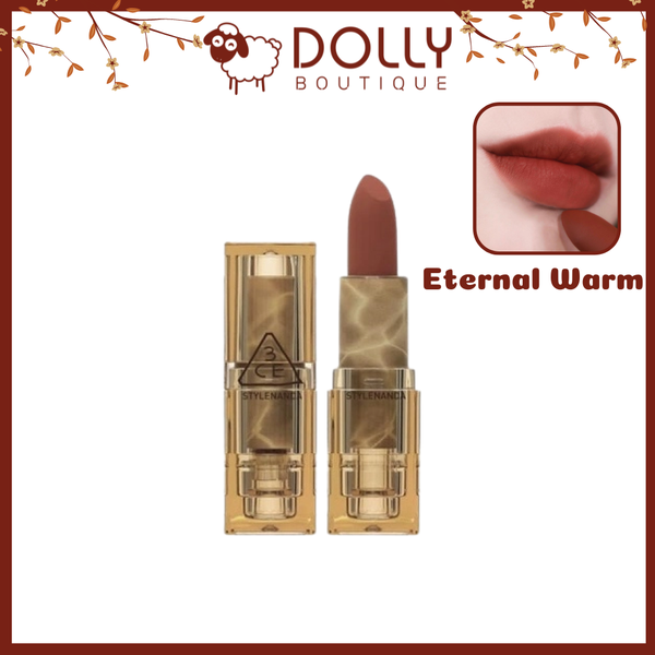 Son Thỏi 3CE Soft Matte Lipstick - Version Deep Under More Deep #Eternal Warm (Màu Cam Gạch)