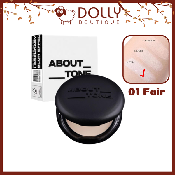 Phấn Phủ Dạng Nén Kiềm Dầu, Nâng Tông About Tone Blur Effect  #Fair (Tông Sáng) - 8g