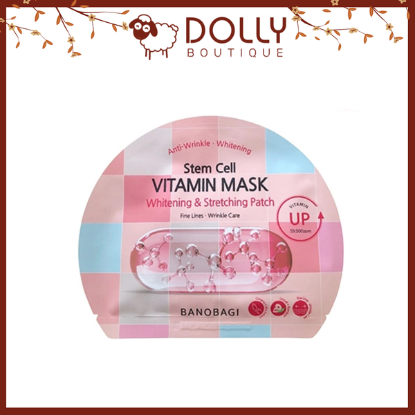 Mặt Nạ Giấy Banobagi Stem Cell Vitamin Mask Whitening & Stretching Patch - 30g