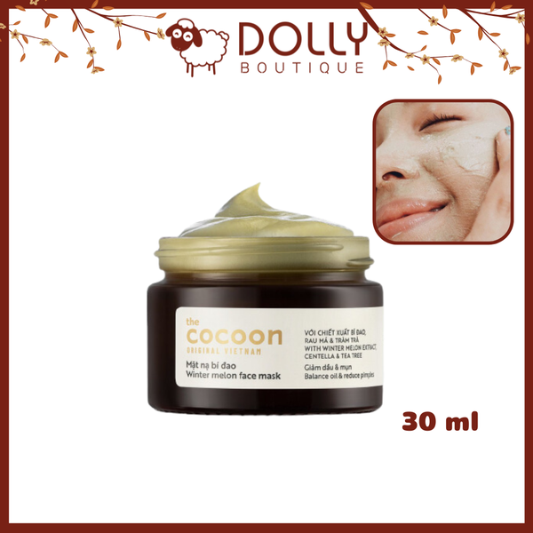 Mặt Nạ Rửa Bí Đao Cocoon Winter Melon Face Mask With Centella & Tea Tree 30ml