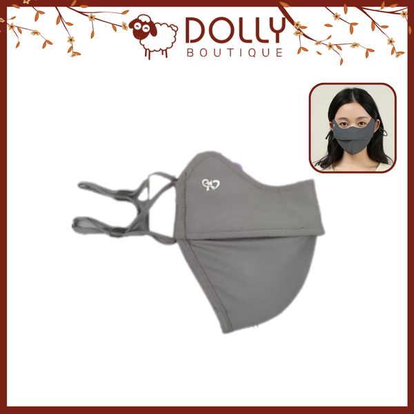 Khẩu Trang Chống Nắng 2 Lớp Có Gọng Chống Tia UV UPF 50+ Chất Vải Lụa Mềm Mát Enaide - Màu Xám