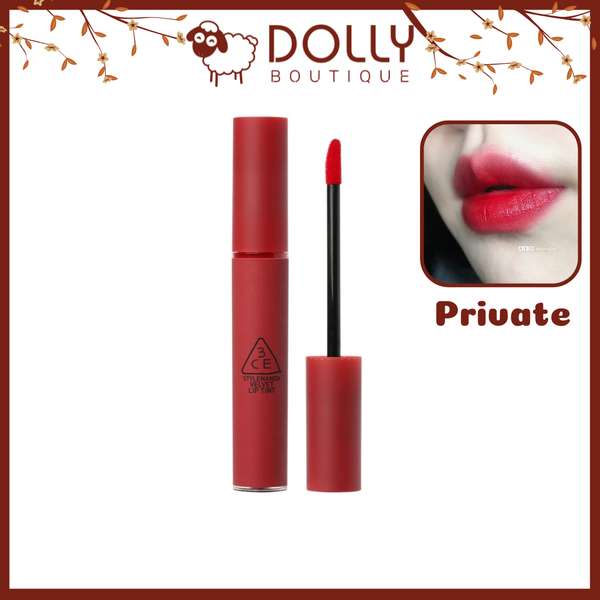 Son Kem Lì 3CE  Velvet Lip Tint #Private (Màu Đỏ Lạnh) - 4g