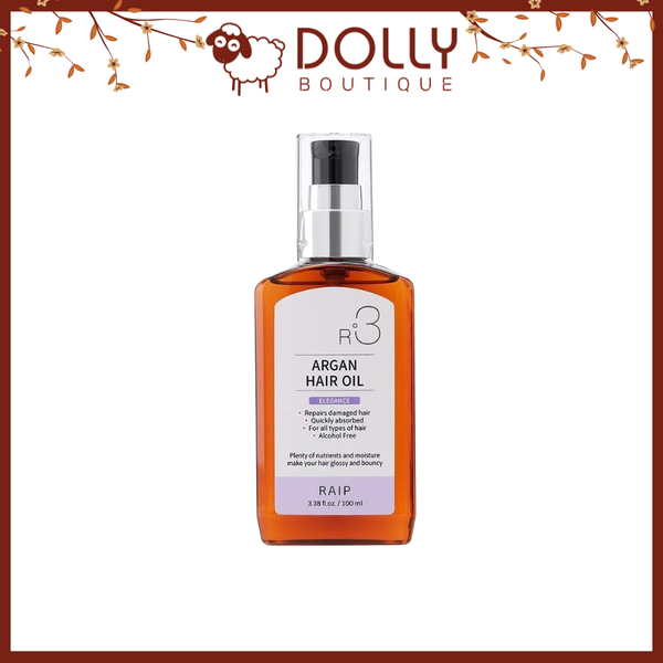 Dầu Dưỡng Tóc Giúp Hồi Phục Tóc Hư Tổn Raip R3 Argan Hair Oil #Elegance (tím) - 100ml
