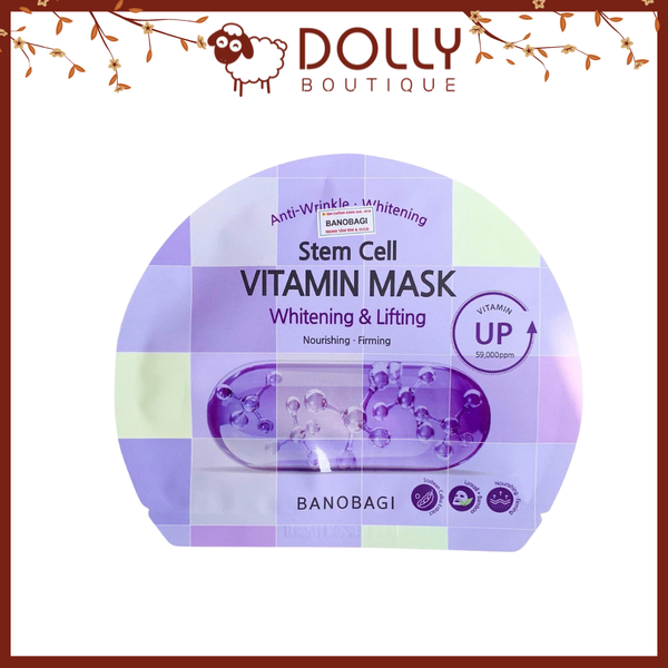 Mặt Nạ Giấy Dưỡng Trắng, Tăng Đàn Hồi Banobagi Stem Cell Vitamin Mask Whitening & Lifting - 30g