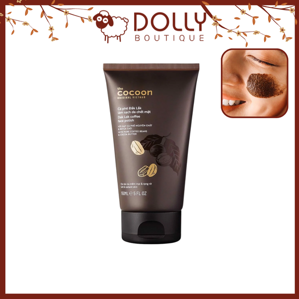 Tẩy Da Chết Mặt Dạng Hạt Cà Phê Cocoon Dak Lak Coffee Face Polish - 150ml