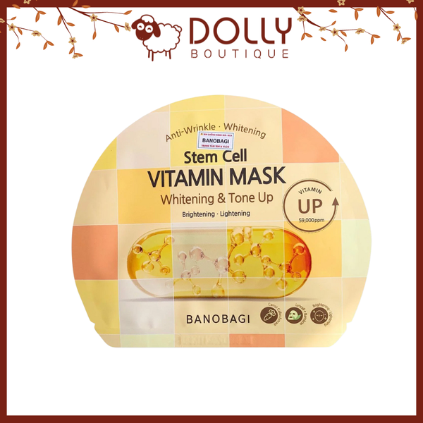 Mặt Nạ Giấy Dưỡng Sáng Da Banobagi Stem Cell Vitamin Mask Whitening & Tone Up - 30g