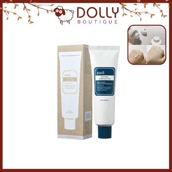 Kem Dưỡng Ẩm Dành Cho Da Khô, Mất Nước Klairs Rich Moist Soothing Cream - 80ml NK
