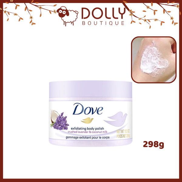 Tẩy Da Chết Cơ Thể Dove Exfoliating Body Polish Crushed Lavender & Coconut Milk 298g