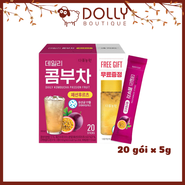Trà Danongwon Daily Kombucha Passion Fruit 1 gói x 5g (Hương Chanh Dây)