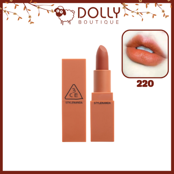 Son thỏi lì 3CE Mood Recipe Matte Lip Color #220 HIT ME UP (Màu Cam Đất) - 3.5g