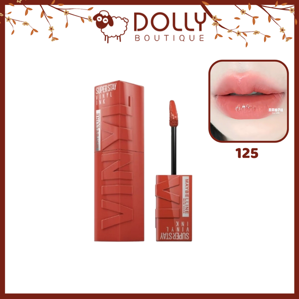 Son Tint Bóng Maybelline Superstay Vinyl Ink #125 Keen (Màu Hồng Đào Đất) 4.2ml