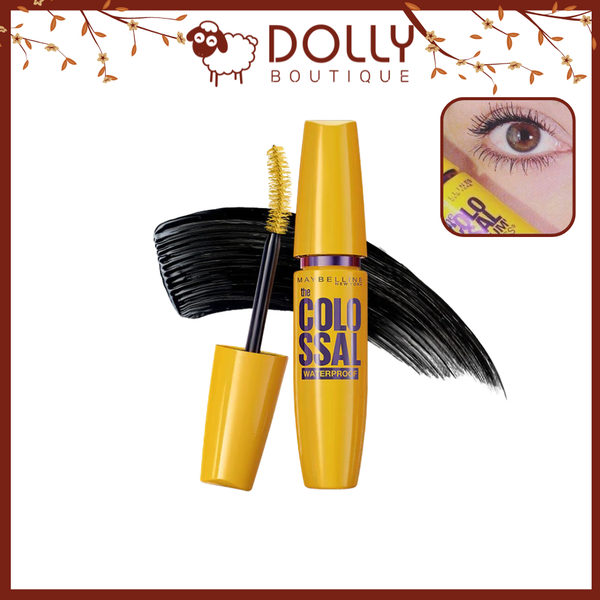 Chải Mi Làm Dày Mi & Ngăn Rụng Mi Màu Đen Maybelline Mascara Colossal Waterproof Black - 9.2ml
